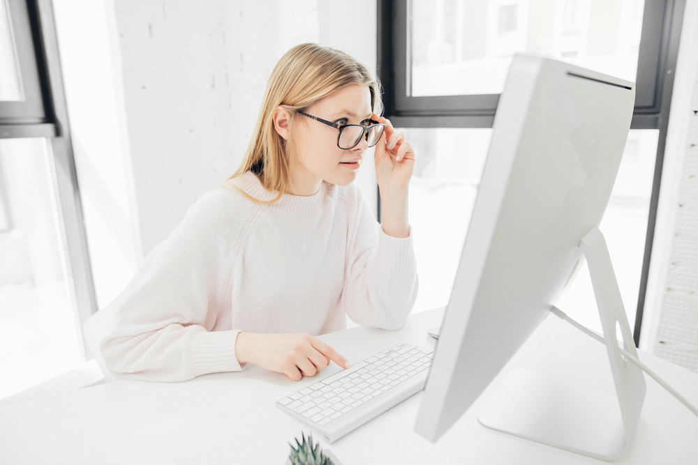 smart professional working on laptop