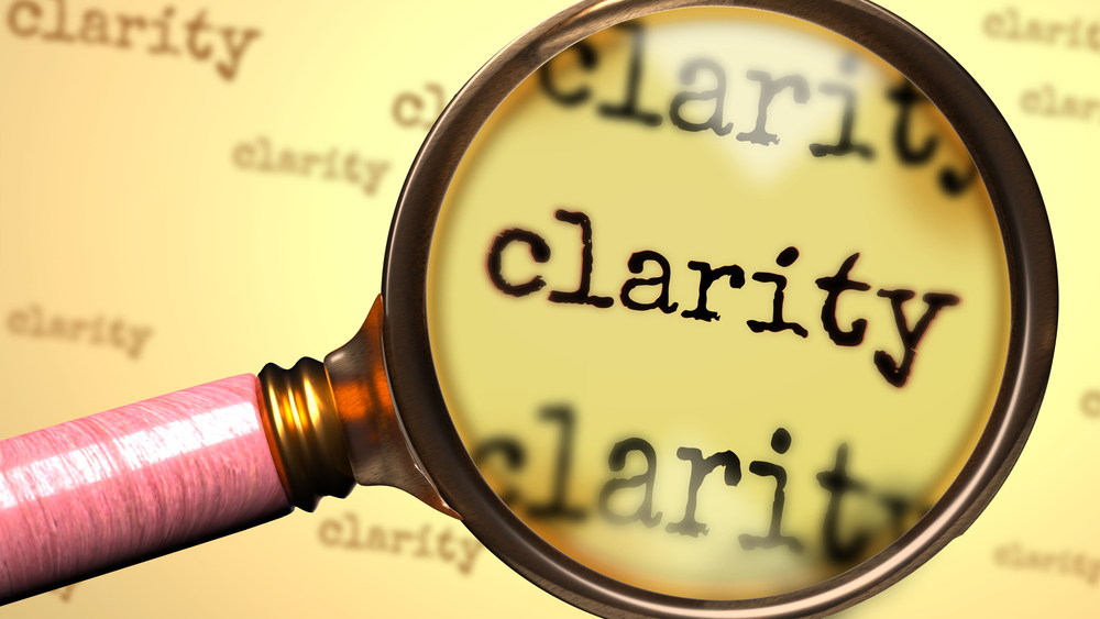 Magifying glass on clarity help you create a content strategy